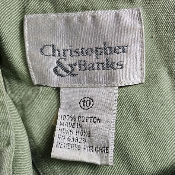 Vintage Christopher & Banks Dress with Jacket Green Embroidered Floral Size 10 - Picture 6 of 8